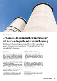 Dokument &bdquo;Pass auf, dass Du nicht runterf&auml;llst&ldquo; ist keine ad&auml;quate Absturzsicherung