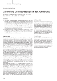 Dokument Zu Umfang und Rechtzeitigkeit der Aufkl&auml;rung
