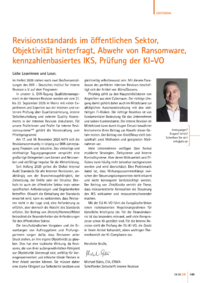 Dokument Revisionsstandards im &ouml;ffentlichen Sektor, Objektivit&auml;t hinterfragt, Abwehr von Ransomware, kennzahlenbasiertes IKS, Pr&uuml;fung der KI-VO