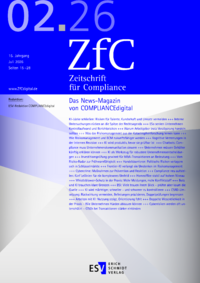 Dokument Zeitschrift f&uuml;r Compliance (ZfC) Ausgabe 02 2026