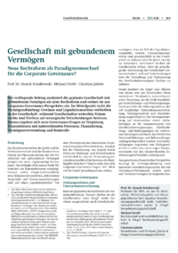 Dokument Gesellschaft mit gebundenem Verm&ouml;gen