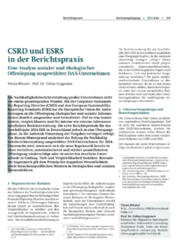Dokument CSRD und ESRS in der Berichtspraxis