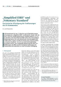 Dokument &bdquo;Simplified ESRS&ldquo; und &bdquo;Voluntary Standard&ldquo;