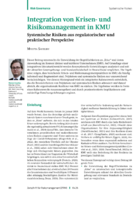 Dokument Integration von Krisen- und Risikomanagement in KMU