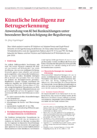 Dokument K&uuml;nstliche Intelligenz zur Betrugserkennung
