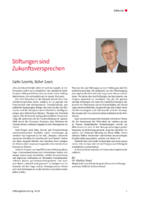 Dokument Stiftungen sind Zukunftsversprechen