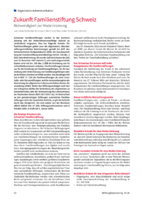 Dokument Zukunft Familienstiftung Schweiz