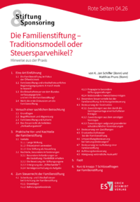 Dokument Die Familienstiftung &ndash; Traditionsmodell oder Steuersparvehikel?