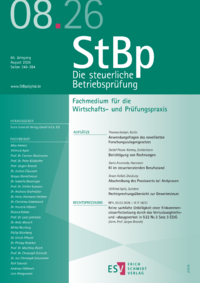 Dokument Die steuerliche Betriebspr&uuml;fung Ausgabe 08 2026