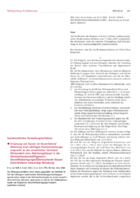Dokument Erstattung von Kosten im Vorverfahren/Abtretung eines k&uuml;nftigen Kostenerstattungsanspruchs an den anwaltlichen Vertreter/Wirksamkeit einer Abtretungsklausel in der Vollmachtsurkunde/Allgemeine Gesch&auml;ftsbedingungen/&Uuml;berraschende Klausel (Unterbliebene notwendige Beiladung)