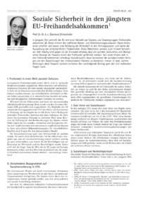 Dokument Soziale Sicherheit in den j&uuml;ngsten EU-Freihandelsabkommen
