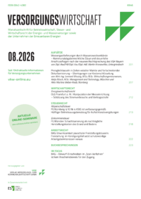 Ausgabe Zeitschrift Versorgungswirtschaft (VW) Ausgabe 08 2026