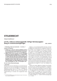 Dokument &sect; 10 Nr. 4 KStG ist verfassungsgem&auml;&szlig;: H&auml;lftiger Betriebsausgabenabzug f&uuml;r Aufsichtsratsverg&uuml;tungen