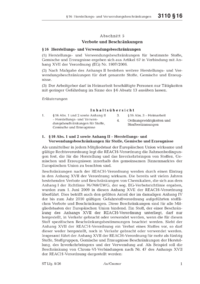 Dokument GefStoffV Erl&auml;uterungen: &sect; 16 Herstellungs- und Verwendungsbeschr&auml;nkungen