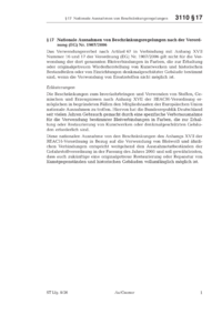 Dokument GefStoffV Erl&auml;uterungen: &sect; 17 Nationale Ausnahmen von Beschr&auml;nkungsregelungen nach der Verordnung (EG) Nr. 1907/2006