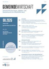 Dokument Zeitschrift Gemeindewirtschaft (GW) Ausgabe 08 2026