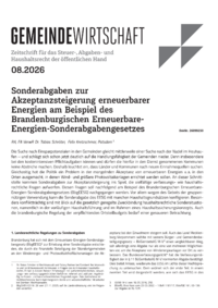 Dokument Sonderabgaben zur Akzeptanzsteigerung erneuerbarer Energien am Beispiel des Brandenburgischen Erneuerbare-Energien-Sonderabgabengesetzes