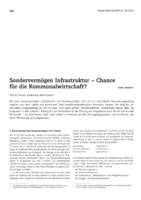 Dokument Sonderverm&ouml;gen Infrastruktur &ndash; Chance f&uuml;r die Kommunalwirtschaft?