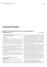 Dokument &sect; 14 KStG &ndash; Ertragsteuerliche Organschaft unter Beteiligung der &ouml;ffentlichen Hand