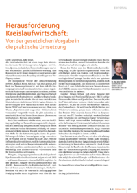 Dokument Herausforderung Kreislaufwirtschaft: