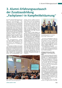 Dokument 3. Alumni-Erfahrungsaustausch der Zusatzausbildung &bdquo;Fachplaner/-in Kampfmittelr&auml;umung&ldquo;