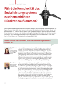 Dokument F&uuml;hrt die Komplexit&auml;t des Sozialleistungssystems zu einem erh&ouml;hten B&uuml;rokratieaufkommen?