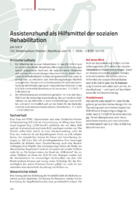 Dokument Assistenzhund als Hilfsmittel der sozialen Rehabilitation