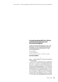 Dokument Verwaltungsaktqualit&auml;t der fiktiven Laufbahnnachzeichnung eines Personalratsmitglieds
