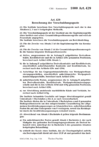 Dokument Artikel 429 Berechnung der Verschuldungsquote