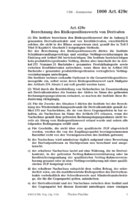 Dokument Artikel 429c Berechnung des Risikopositionswerts von Derivaten