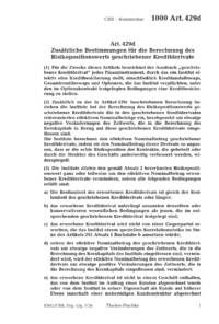 Dokument Artikel 429d Zus&auml;tzliche Bestimmungen f&uuml;r die Berechnung des Risikopositionswerts geschriebener Kreditderivate