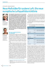 Dokument Neue Ma&szlig;st&auml;be f&uuml;r saubere Luft: Die neue europ&auml;ische Luftqualit&auml;tsrichtlinie