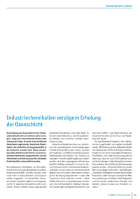 Dokument Industriechemikalien verz&ouml;gern Erholung der Ozonschicht