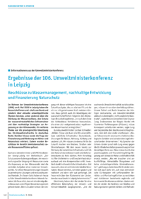 Dokument Ergebnisse der 106. Umweltministerkonferenz in Leipzig