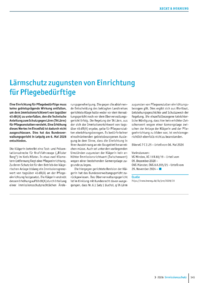 Dokument L&auml;rmschutz zugunsten von Einrichtung f&uuml;r Pflegebed&uuml;rftige