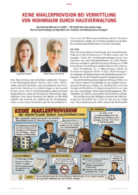 Dokument Keine Maklerprovision bei Vermittlung von Wohnraum durch Hausverwaltung
