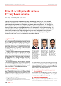 Dokument Recent Developments in Data Privacy Laws in India