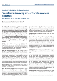Dokument Transformationsweg eines Transformationsexperten