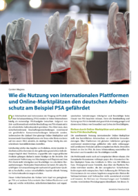 Dokument Wie die Nutzung von internationalen Plattformen und Online-Marktpl&auml;tzen den deutschen Arbeitsschutz am Beispiel PSA gef&auml;hrdet