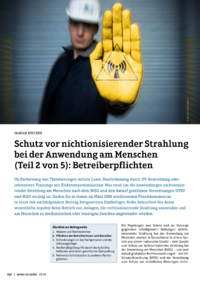 Dokument Schutz vor nichtionisierender Strahlung bei der Anwendung am Menschen (Teil 2 von 5): Betreiberpflichten