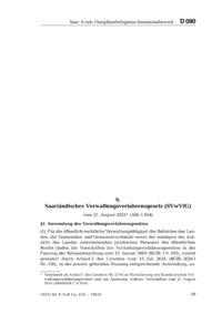 Dokument Saarl&auml;ndisches Verwaltungsverfahrensgesetz (SVwVfG)