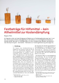 Dokument Festbetr&auml;ge f&uuml;r Hilfsmittel &ndash; kein Allheilmittel zur Kostend&auml;mpfung