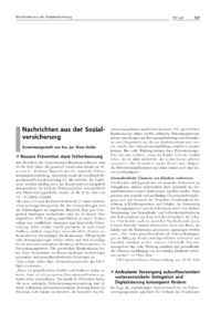 Dokument Nachrichten aus der Sozialversicherung