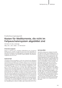 Dokument Kosten f&uuml;r Medikamente, die nicht im Fallpauschalensystem abgebildet sind