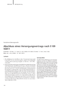 Dokument Abschluss eines Versorgungsvertrags nach &sect; 109 SGB V