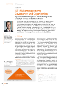 Dokument IKT-Risikomanagement: Governance und Organisation