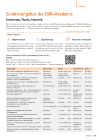 Dokument Seminarangebot der DIIR-Akademie vom 1.10.2026 bis 31.12.2026
