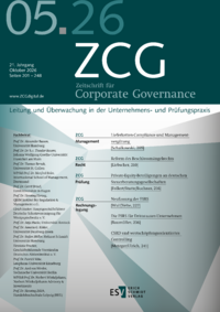 Dokument Zeitschrift f&uuml;r Corporate Governance Ausgabe 05 2026