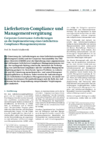Dokument Lieferketten-Compliance und Managementverg&uuml;tung