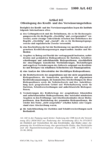 Dokument Artikel 442 Offenlegung des Kredit- und des Verw&auml;sserungsrisikos